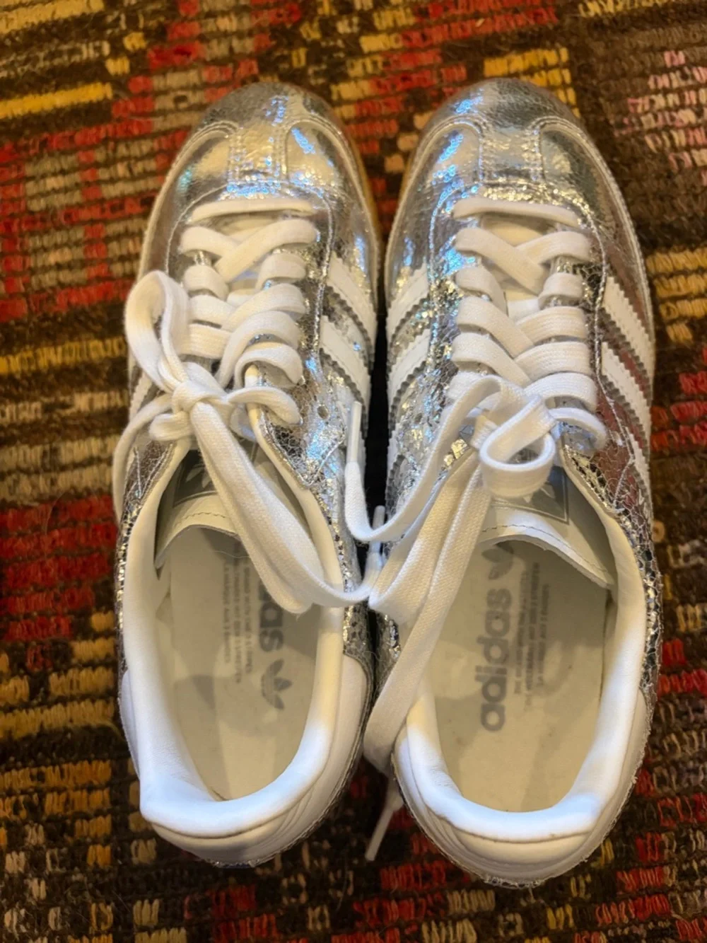 Adidas Samba OG Silver Metallic / Cloud White / Core White size 7.5 - Picture 4 of 7